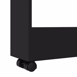 vidaXL Narrow Storage Trolley 3 Tier Bookcase Shelf Black Engineered Wood - Additional view 6