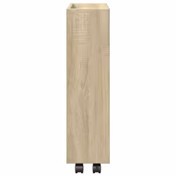vidaXL Narrow Storage Trolley 3 Tier Rolling Cart Sonoma Oak Engineered Wood - Additional view 4
