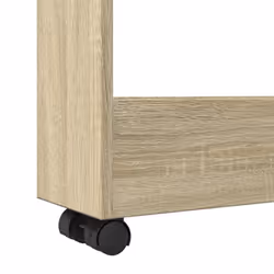 vidaXL Narrow Storage Trolley 3 Tier Rolling Cart Sonoma Oak Engineered Wood - Additional view 6