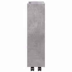 vidaXL Narrow Storage Trolley 3 Tier Bookcase Concrete Grey Engineered Wood - Additional view 4