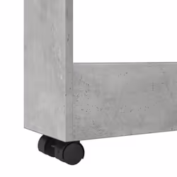 vidaXL Narrow Storage Trolley 3 Tier Bookcase Concrete Grey Engineered Wood - Additional view 6
