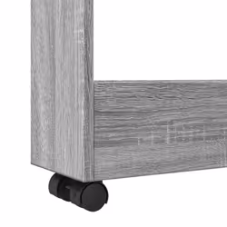 vidaXL Narrow Storage Trolley 3 Tier Rolling Cart Grey Sonoma Engineered Wood - Additional view 6