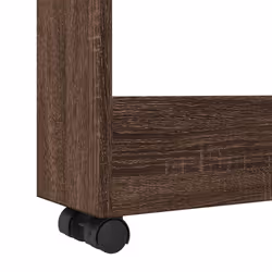vidaXL Narrow Storage Trolley 3 Tier Bookcase Shelf Brown Oak Engineered Wood - Additional view 6