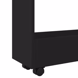 vidaXL Narrow Storage Trolley 3 Tier Bookcase Rolling Cart Engineered Wood - black - Additional view 6