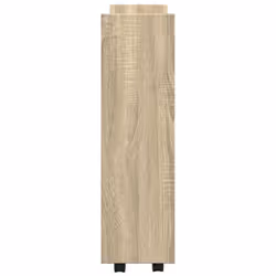 vidaXL Narrow Storage Trolley 3 Tier Bookcase Rolling Cart Engineered Wood - sonoma oak - Additional view 4