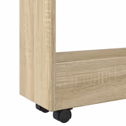 vidaXL Narrow Storage Trolley 3 Tier Bookcase Rolling Cart Engineered Wood - sonoma oak - Additional view 6