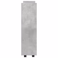 vidaXL Narrow Storage Trolley 3 Tier Bookcase Rolling Cart Engineered Wood - concrete grey - Additional view 4