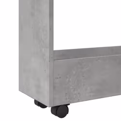 vidaXL Narrow Storage Trolley 3 Tier Bookcase Rolling Cart Engineered Wood - concrete grey - Additional view 6