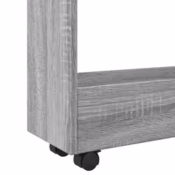 vidaXL Narrow Storage Trolley 3 Tier Bookcase Rolling Cart Engineered Wood - grey sonoma - Additional view 6