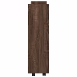 vidaXL Narrow Storage Trolley 3 Tier Bookcase Rolling Cart Engineered Wood - brown oak - Additional view 4