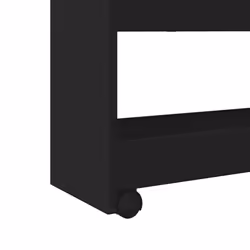 vidaXL Narrow Storage Trolley 4 Tier Rolling Cart Bookcase Engineered Wood - black - Additional view 6