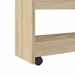 vidaXL Narrow Storage Trolley 4 Tier Rolling Cart Bookcase Engineered Wood - sonoma oak - Additional view 6