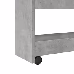 vidaXL Narrow Storage Trolley 4 Tier Rolling Cart Bookcase Engineered Wood - concrete grey - Additional view 6