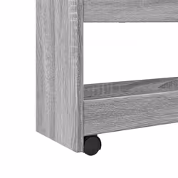 vidaXL Narrow Storage Trolley 4 Tier Rolling Cart Bookcase Engineered Wood - grey sonoma - Additional view 6