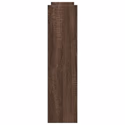 vidaXL Narrow Storage Trolley 4 Tier Rolling Cart Bookcase Engineered Wood - brown oak - Additional view 4