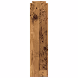 vidaXL Narrow Storage Trolley 4 Tier Rolling Cart Bookcase Engineered Wood - old wood - Additional view 4