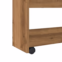 vidaXL Narrow Storage Trolley 4 Tier Rolling Cart Bookcase Engineered Wood - artisian oak - Additional view 6