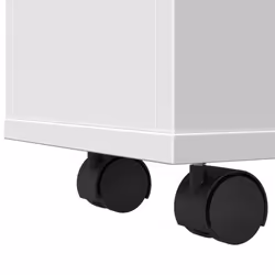 vidaXL Narrow Bathroom Cabinet with Wheels Storage Cupboard Engineered Wood - white - Additional view 7