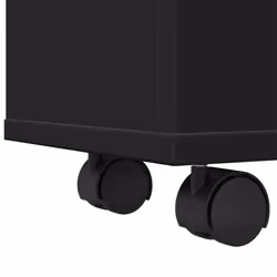 vidaXL Narrow Bathroom Cabinet with Wheels Storage Cupboard Engineered Wood - black - Additional view 7