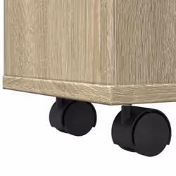 vidaXL Narrow Bathroom Cabinet with Wheels Storage Cupboard Engineered Wood - sonoma oak - Additional view 7