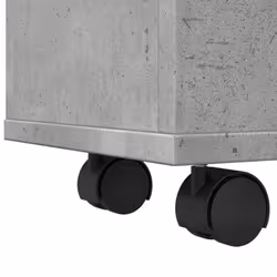 vidaXL Narrow Bathroom Cabinet with Wheels Storage Cupboard Engineered Wood - concrete grey - Additional view 7