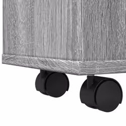 vidaXL Narrow Bathroom Cabinet with Wheels Storage Cupboard Engineered Wood - grey sonoma - Additional view 7