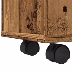 vidaXL Narrow Bathroom Cabinet with Wheels Storage Cupboard Engineered Wood - old wood - Additional view 7