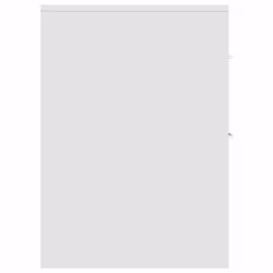 vidaXL Narrow Bathroom Cupboard with Wheels Cabinet Engineered Wood - white - Additional view 4