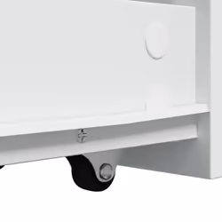 vidaXL Narrow Bathroom Cupboard with Wheels Cabinet Engineered Wood - white - Additional view 7