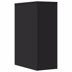 vidaXL Narrow Bathroom Cupboard with Wheels Cabinet Engineered Wood - black - Additional view 5