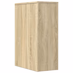 vidaXL Narrow Bathroom Cupboard with Wheels Cabinet Engineered Wood - sonoma oak - Additional view 5