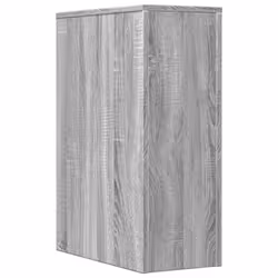vidaXL Narrow Bathroom Cupboard with Wheels Cabinet Engineered Wood - grey sonoma - Additional view 5