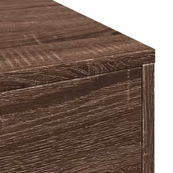 vidaXL Narrow Bathroom Cupboard with Wheels Cabinet Engineered Wood - brown oak - Additional view 8
