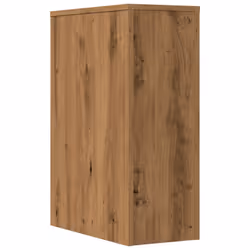 vidaXL Narrow Bathroom Cupboard with Wheels Cabinet Engineered Wood - artisian oak - Additional view 5