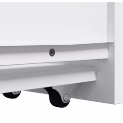 vidaXL Narrow Bathroom Cupboard with Wheels Cabinet Engineered Wood - white - Additional view 7
