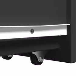 vidaXL Narrow Bathroom Cupboard with Wheels Cabinet Engineered Wood - black - Additional view 6