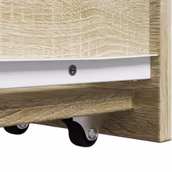 vidaXL Narrow Bathroom Cupboard with Wheels Cabinet Engineered Wood - sonoma oak - Additional view 6