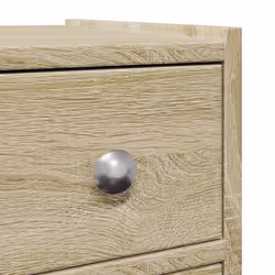 vidaXL Narrow Bathroom Cupboard with Wheels Cabinet Engineered Wood - sonoma oak - Additional view 7