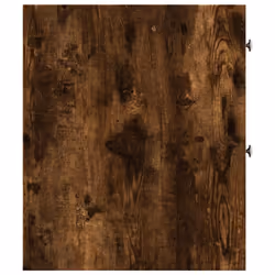 vidaXL Narrow Bathroom Cupboard with Wheels Cabinet Engineered Wood - smoked oak