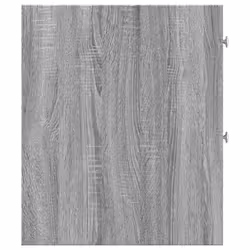 vidaXL Narrow Bathroom Cupboard with Wheels Cabinet Engineered Wood - grey sonoma