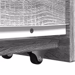 vidaXL Narrow Bathroom Cupboard with Wheels Cabinet Engineered Wood - grey sonoma - Additional view 6