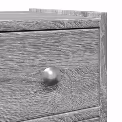 vidaXL Narrow Bathroom Cupboard with Wheels Cabinet Engineered Wood - grey sonoma - Additional view 7