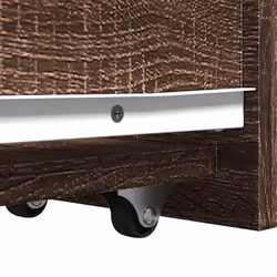 vidaXL Narrow Bathroom Cupboard with Wheels Cabinet Engineered Wood - brown oak - Additional view 7