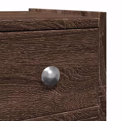 vidaXL Narrow Bathroom Cupboard with Wheels Cabinet Engineered Wood - brown oak - Additional view 8