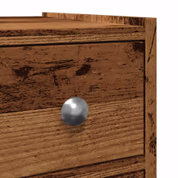 vidaXL Narrow Bathroom Cupboard with Wheels Cabinet Engineered Wood - old wood - Additional view 8