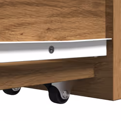 vidaXL Narrow Bathroom Cupboard with Wheels Cabinet Engineered Wood - artisian oak - Additional view 6