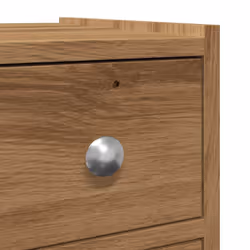 vidaXL Narrow Bathroom Cupboard with Wheels Cabinet Engineered Wood - artisian oak - Additional view 7