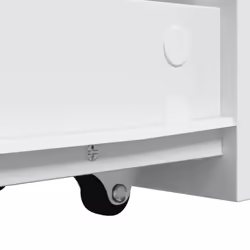 vidaXL Narrow Bathroom Cupboard with Wheels Storage Cabinet Engineered Wood - white - Additional view 9