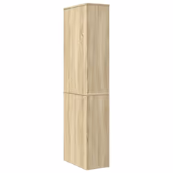 vidaXL Narrow Bathroom Cupboard with Wheels Storage Cabinet Engineered Wood - sonoma oak - Additional view 5