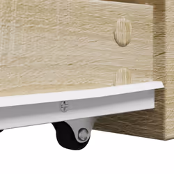 vidaXL Narrow Bathroom Cupboard with Wheels Storage Cabinet Engineered Wood - sonoma oak - Additional view 9
